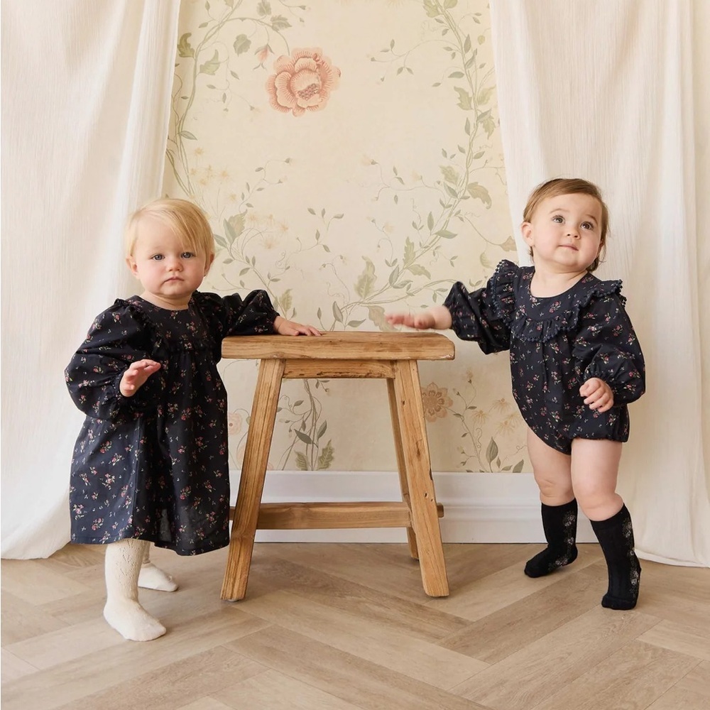 Jamie Kay Organic Cotton Malia Playsuit - Bianca Noir 6-12m - Picture 2 of 5